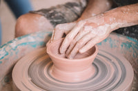 Man Throwing on The Wheel at The Pottery Studio, Nambour, Sunshine Coast